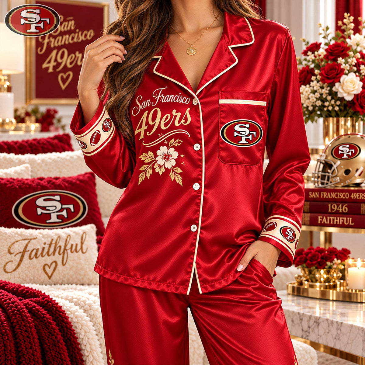 Women’s Premium Signature Satin Pajama Set HANNN TND SAFR 08102622