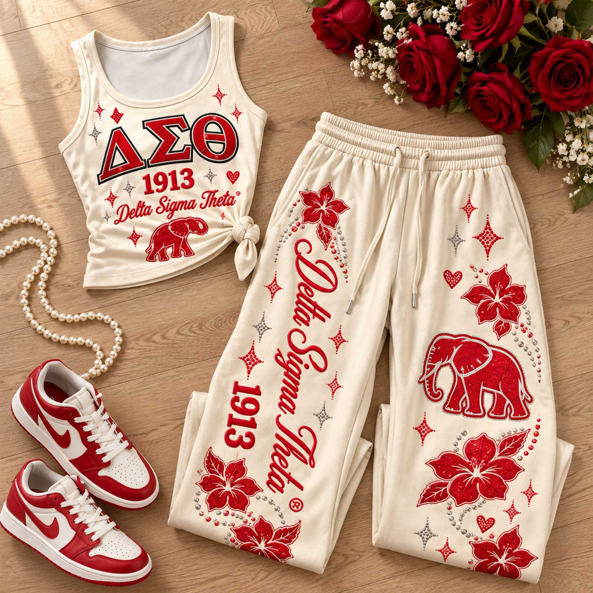 Varsity Chic TankTop Two-Piece Set HCT APT DST 1010261