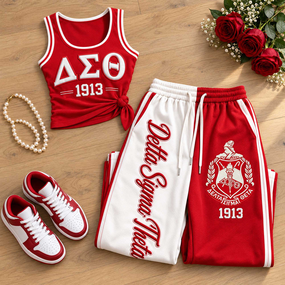 Varsity Chic TankTop Two-Piece Set HCT APT DST 1010263