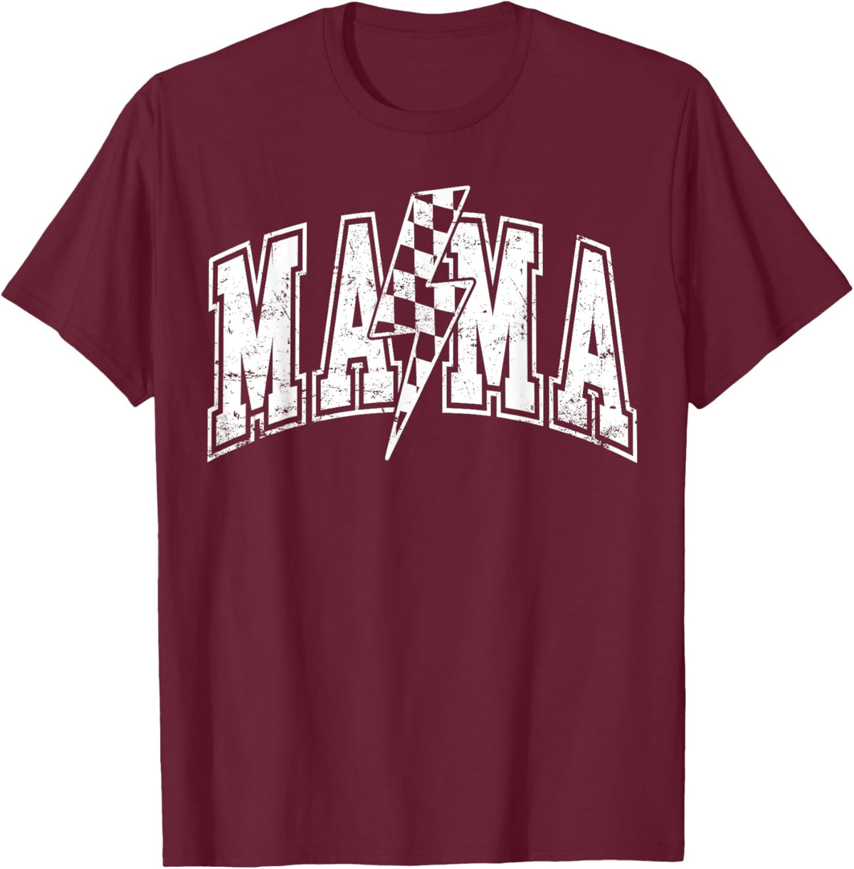 Mama Lightning Bolt Checkered Varsity Mom Women Mother's Day Mother Shirt