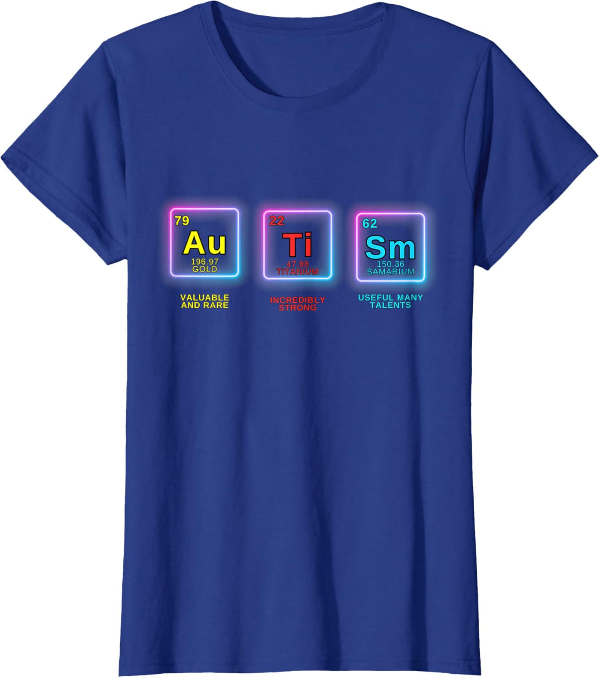Autism Awareness Kids Women Men Elements Periodic Table ASD