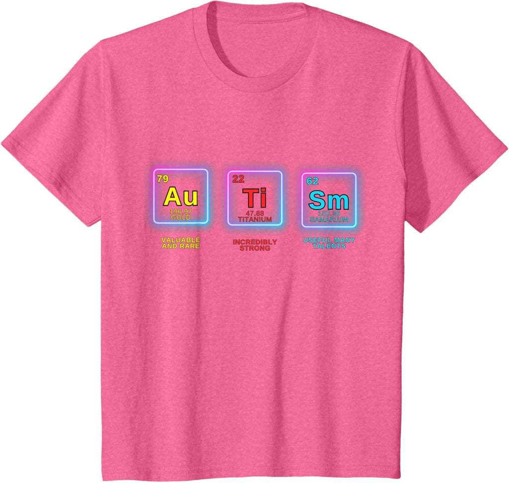 Autism Awareness Kids Women Men Elements Periodic Table ASD
