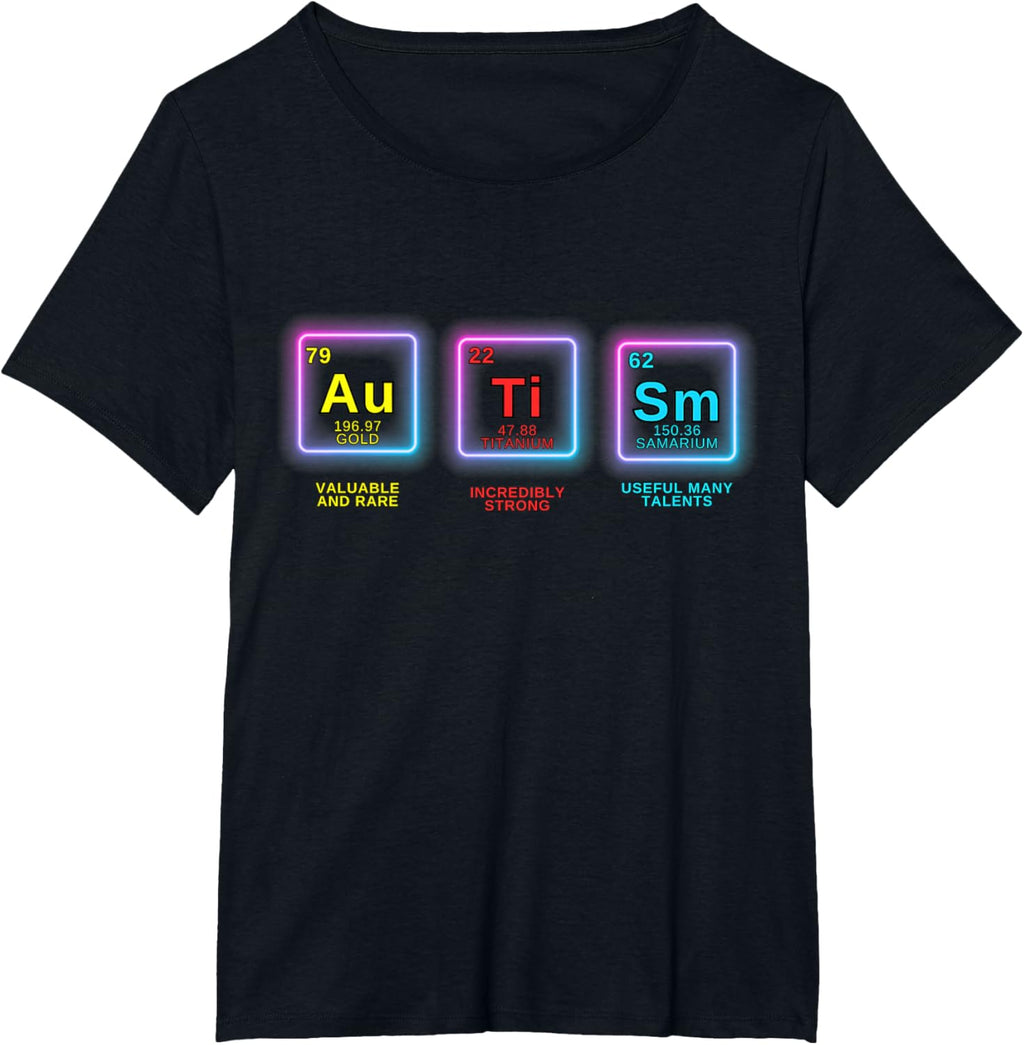 Autism Awareness Kids Women Men Elements Periodic Table ASD