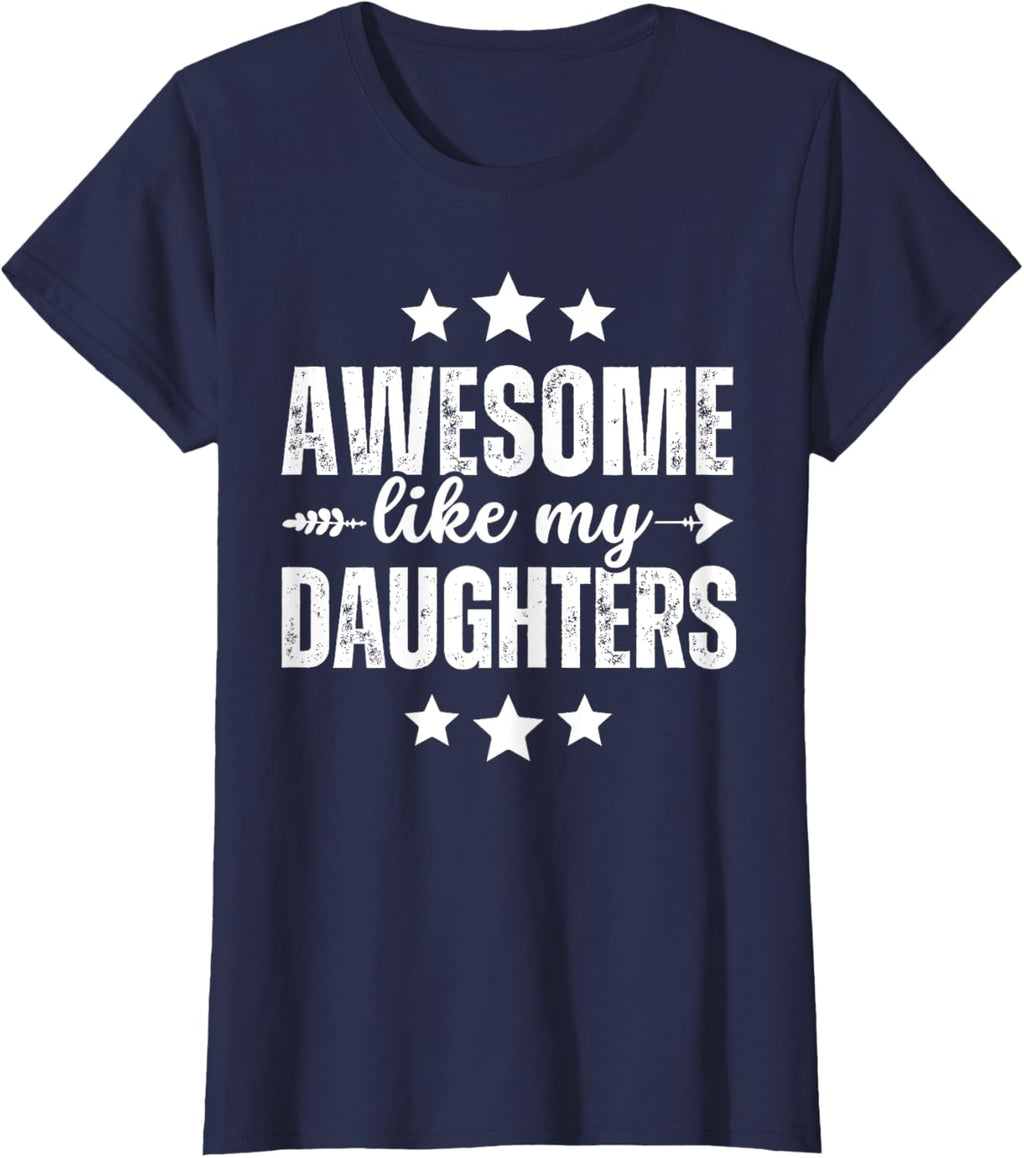 Awesome Like My Daughters Funny Fathers Day Dad Vintage