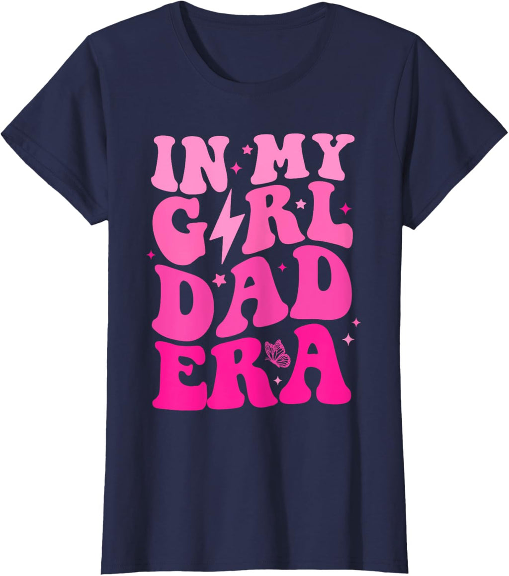 In My Dad Era Girl Groovy Retro Papa Fathers Day