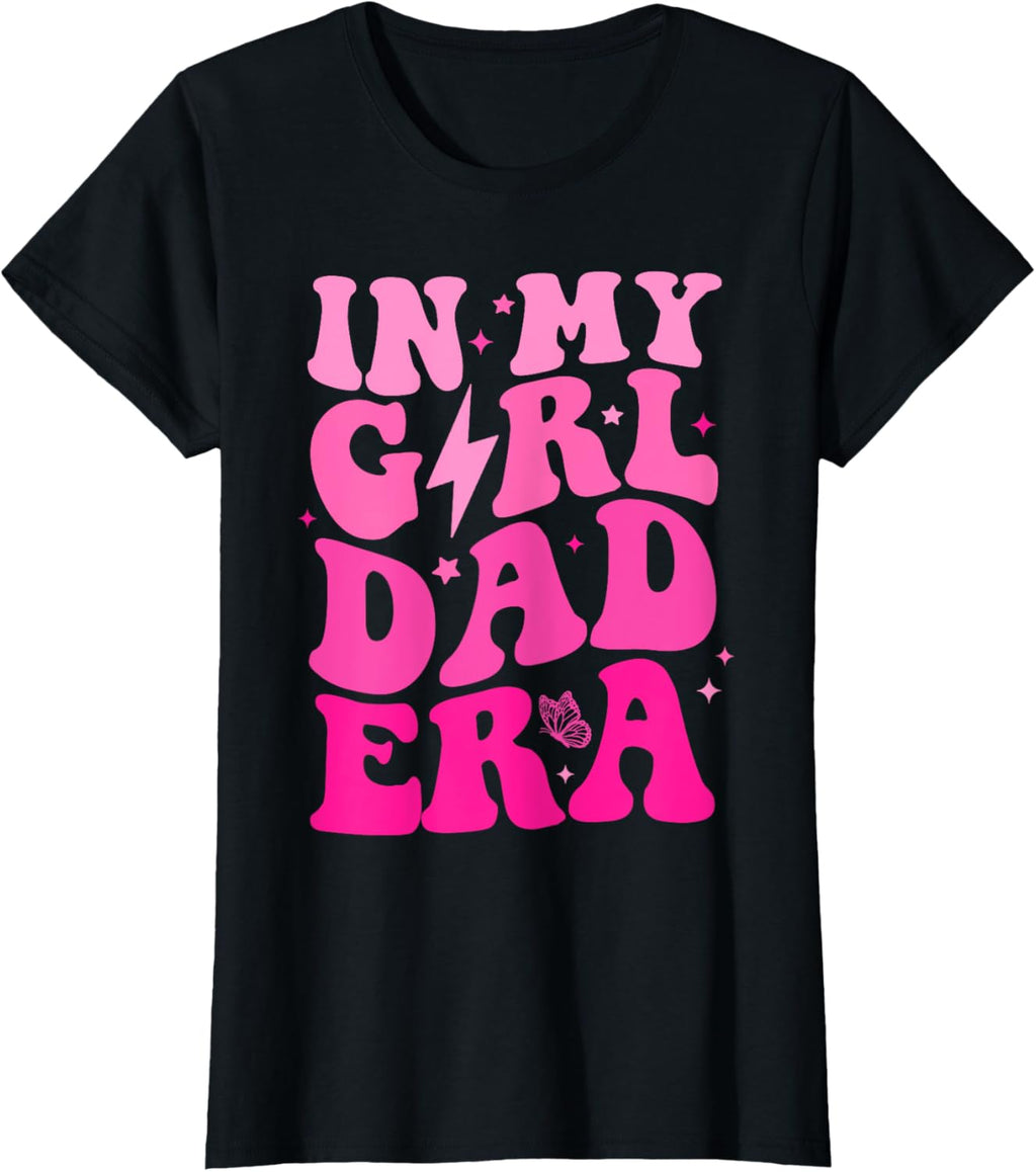 In My Dad Era Girl Groovy Retro Papa Fathers Day