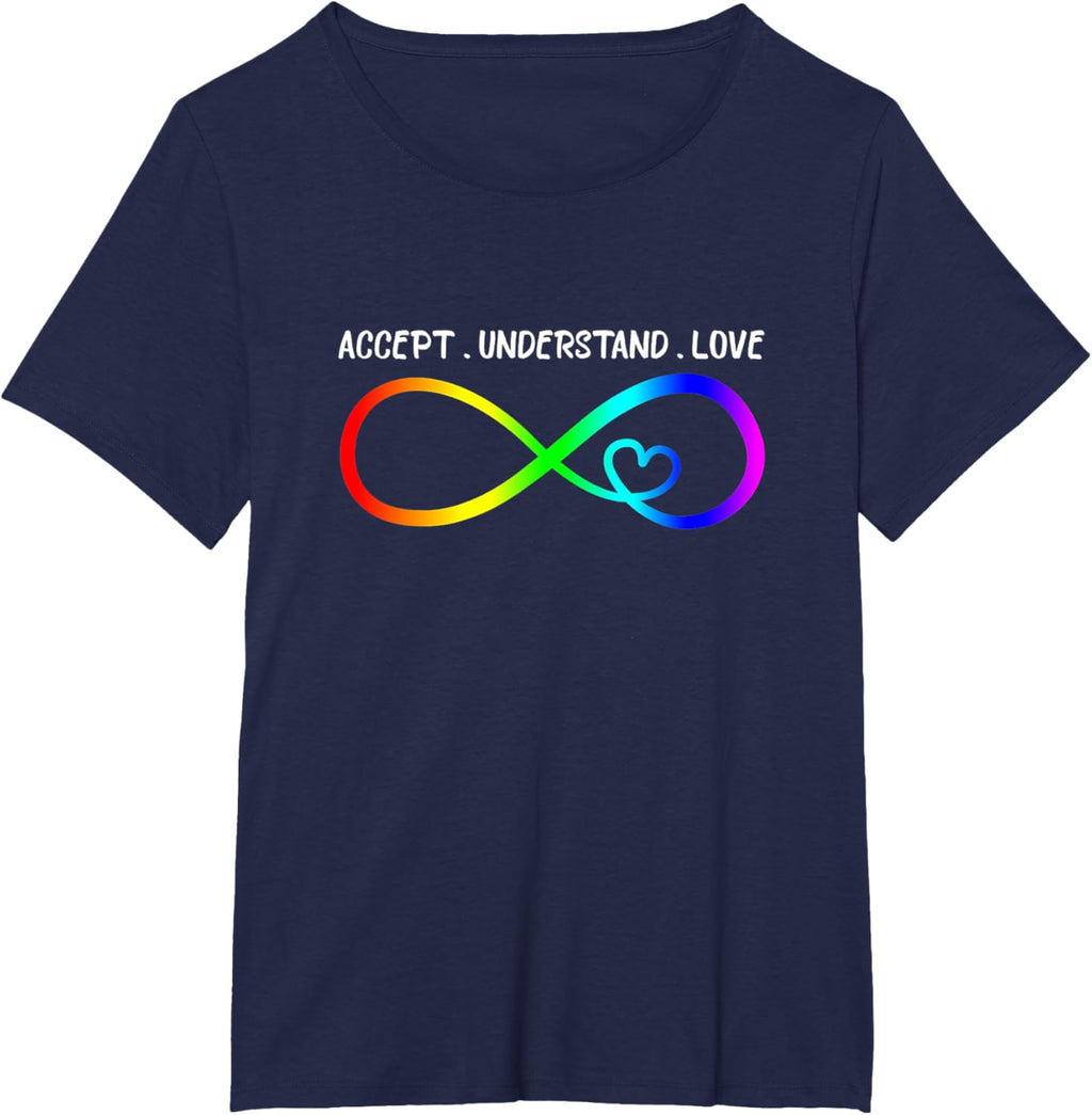 Accept Understand Love Heart Infinity Autism Awareness