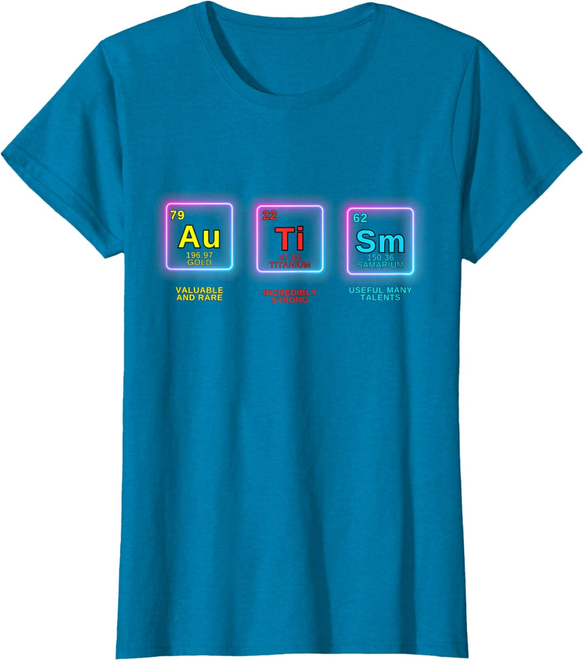 Autism Awareness Kids Women Men Elements Periodic Table ASD