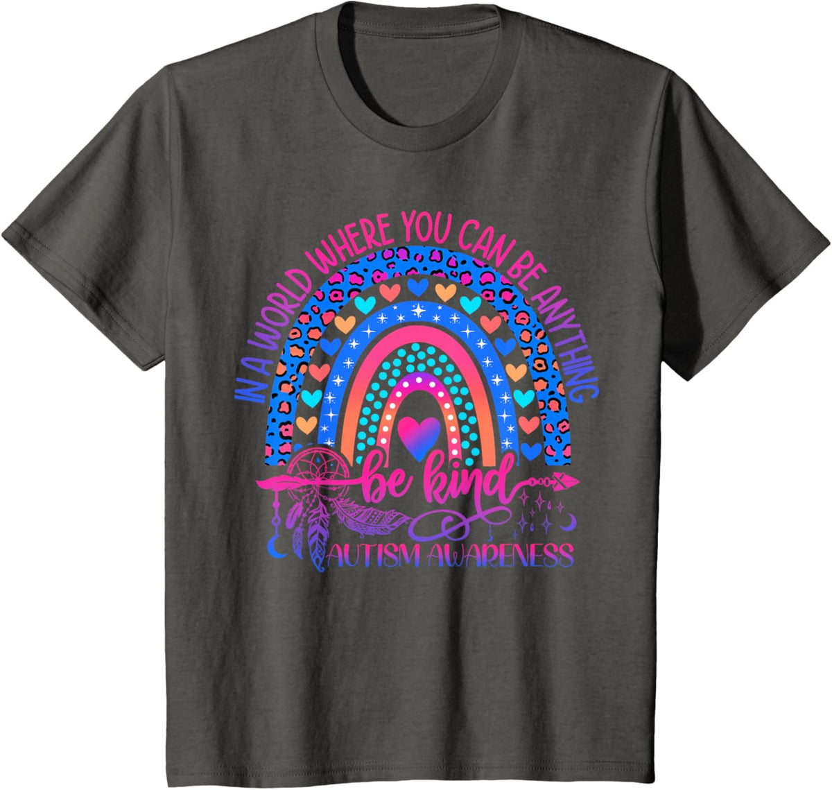 Autism Awareness Be Kind Leopard Rainbow Choose Kindness
