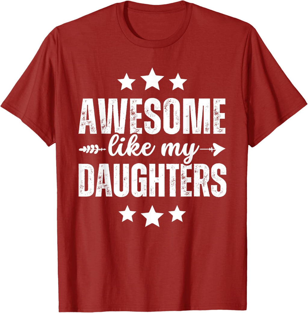 Awesome Like My Daughters Funny Fathers Day Dad Vintage