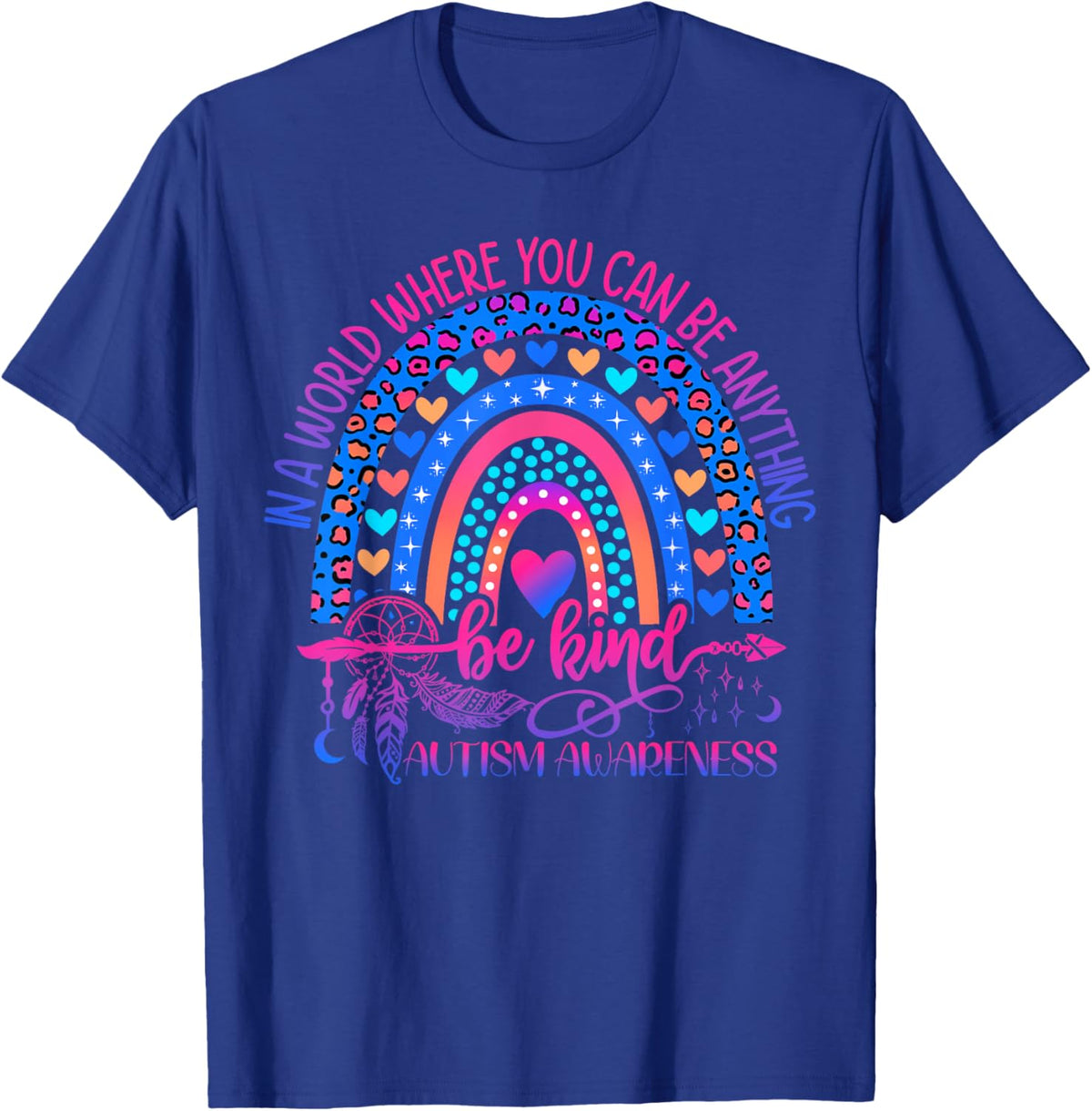 Autism Awareness Be Kind Leopard Rainbow Choose Kindness