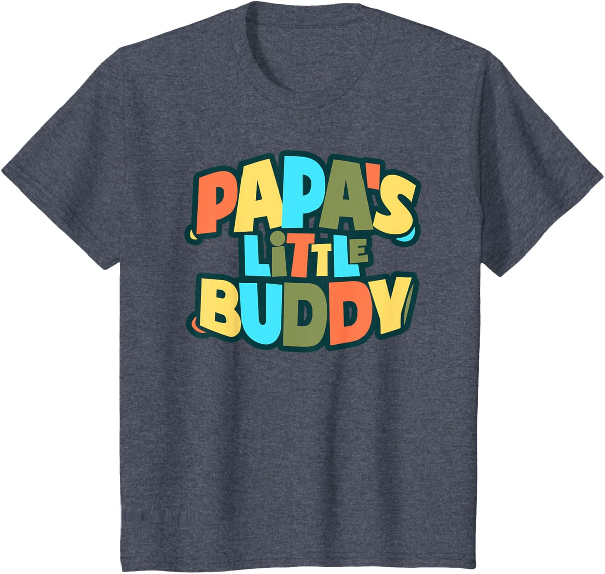 Kids Papa's Little Buddy Shirt Cute Toddlers Fathers Day Outfit