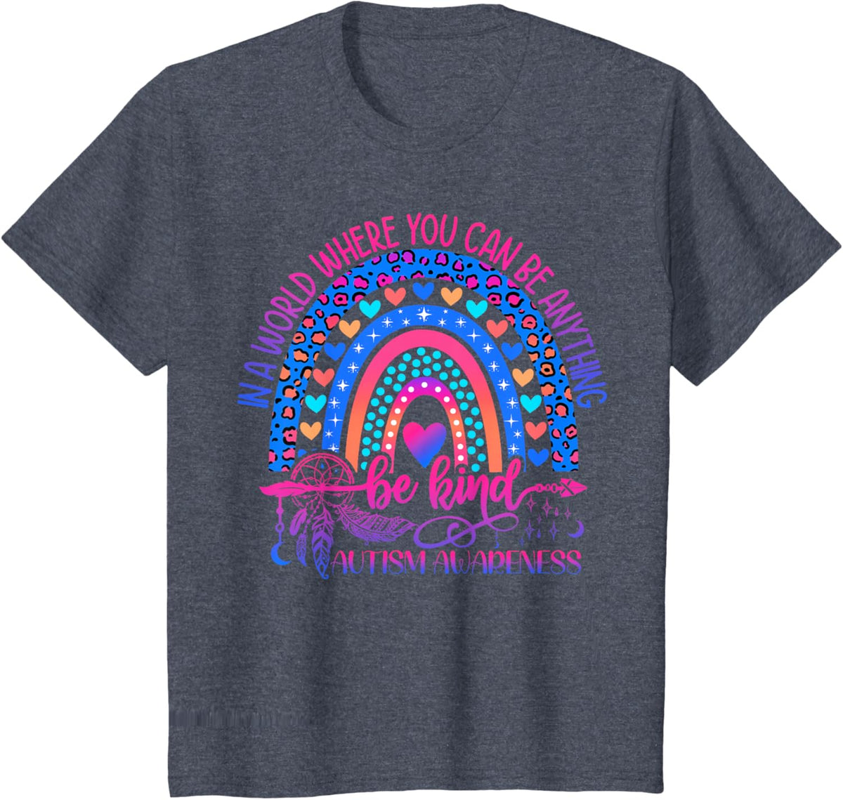 Autism Awareness Be Kind Leopard Rainbow Choose Kindness