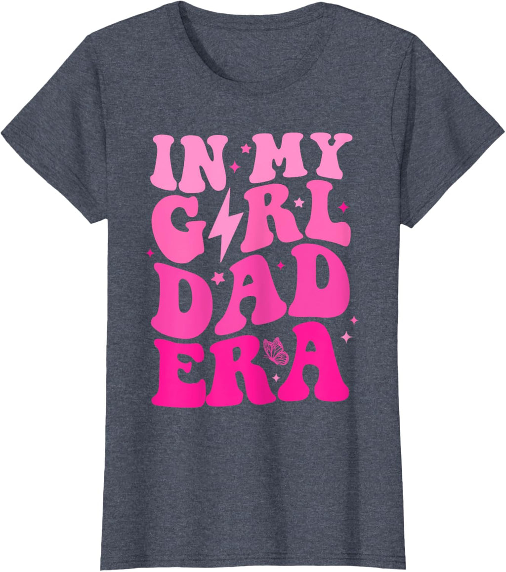 In My Dad Era Girl Groovy Retro Papa Fathers Day