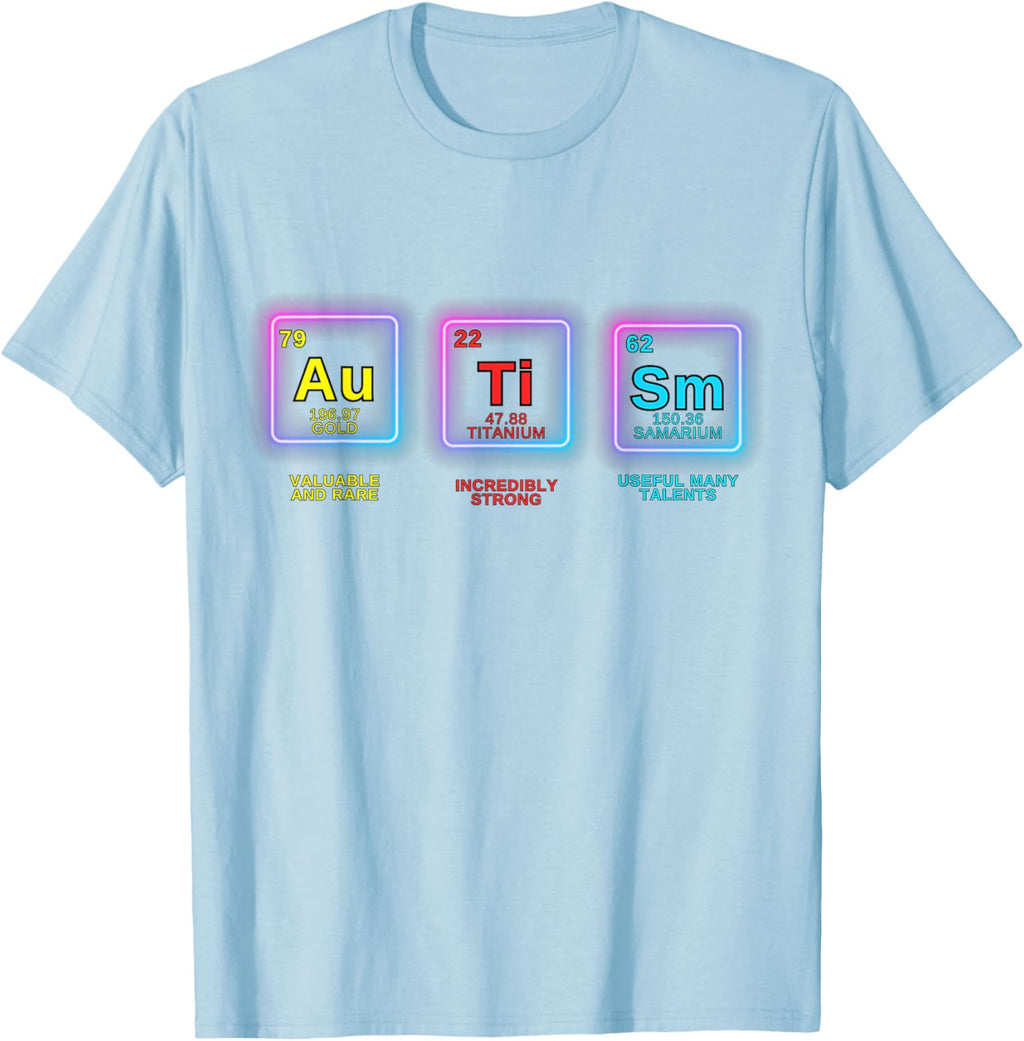 Autism Awareness Kids Women Men Elements Periodic Table ASD