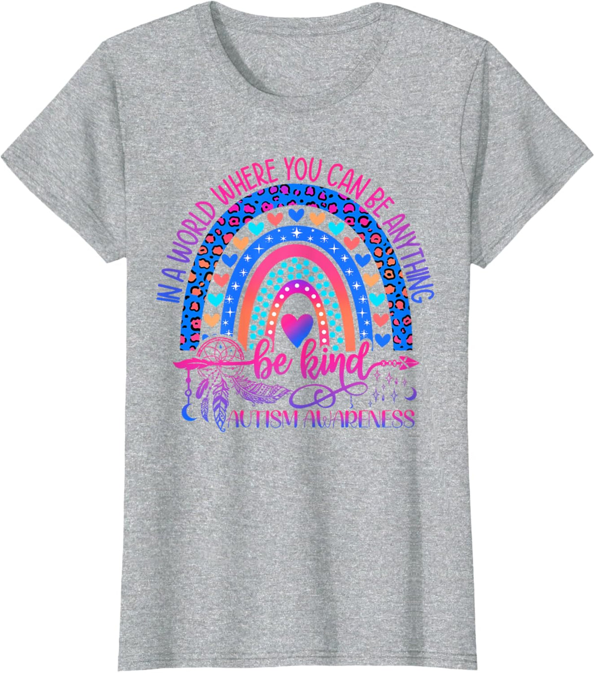 Autism Awareness Be Kind Leopard Rainbow Choose Kindness