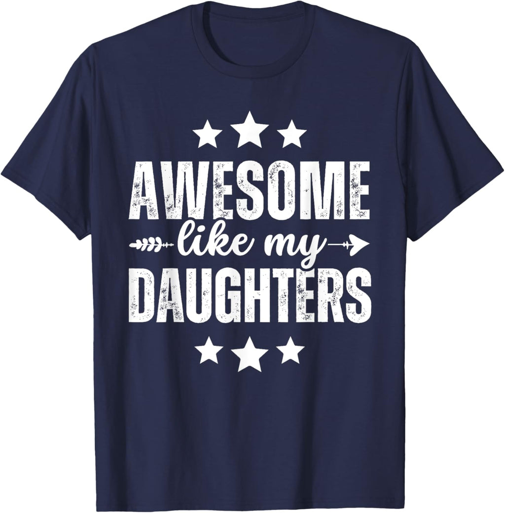 Awesome Like My Daughters Funny Fathers Day Dad Vintage