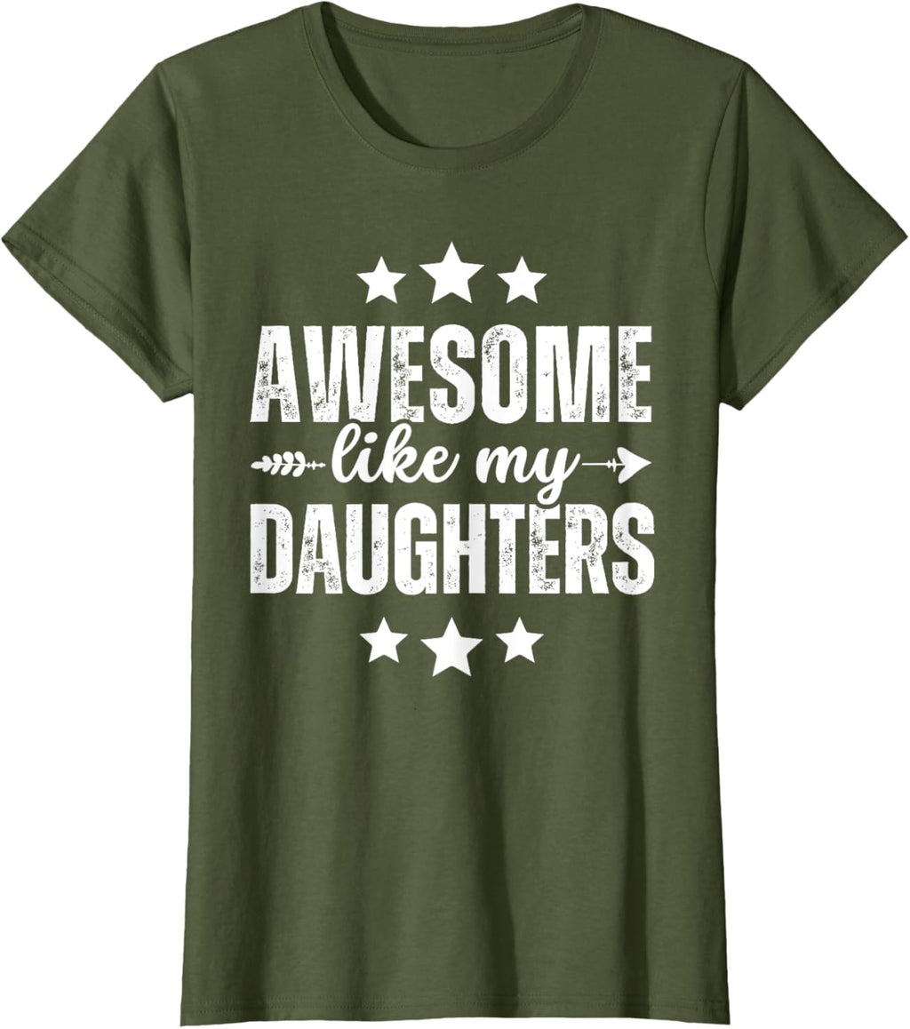 Awesome Like My Daughters Funny Fathers Day Dad Vintage