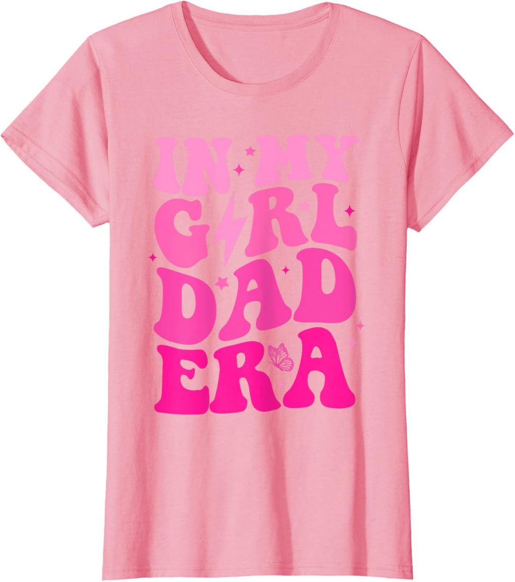 In My Dad Era Girl Groovy Retro Papa Fathers Day
