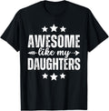 Awesome Like My Daughters Funny Fathers Day Dad Vintage