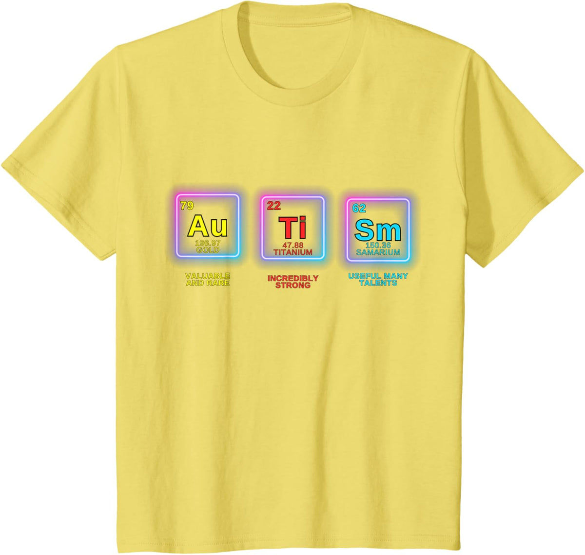 Autism Awareness Kids Women Men Elements Periodic Table ASD