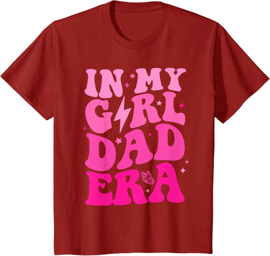 In My Dad Era Girl Groovy Retro Papa Fathers Day