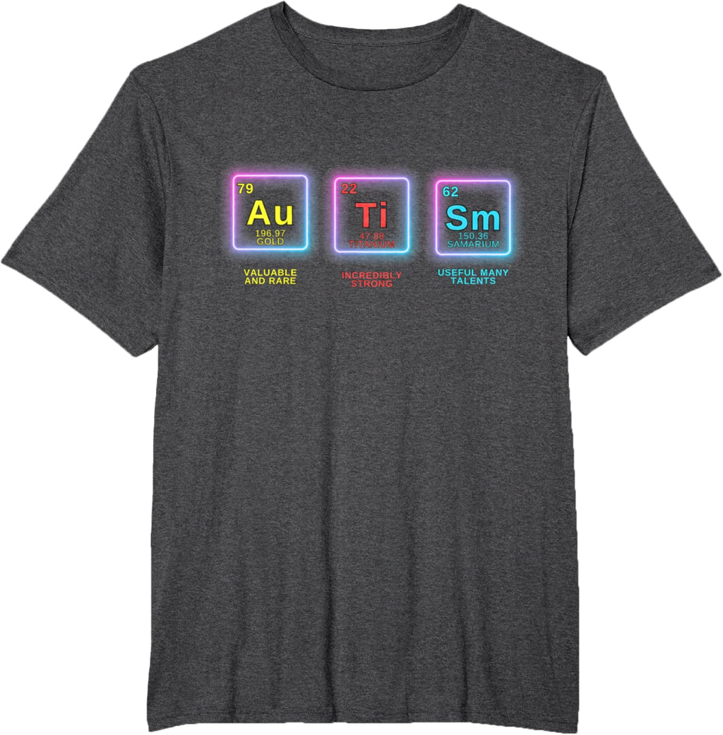 Autism Awareness Kids Women Men Elements Periodic Table ASD