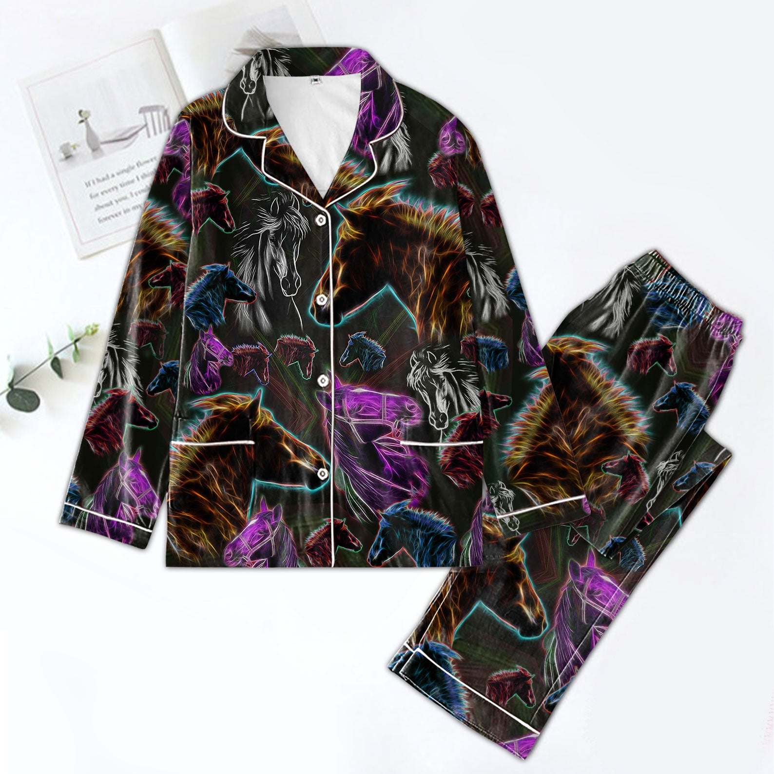 Personalized Horse Pajamas, Horse Riding Shirts, Horse Rider Gift , Gifts For Horseback Riders , Horse Pajamas For Women , Gifts For Horse Lovers