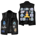 Premium Log Denim Vest - Gift For Women, Denim Vest Yoga, Yoga Lover
