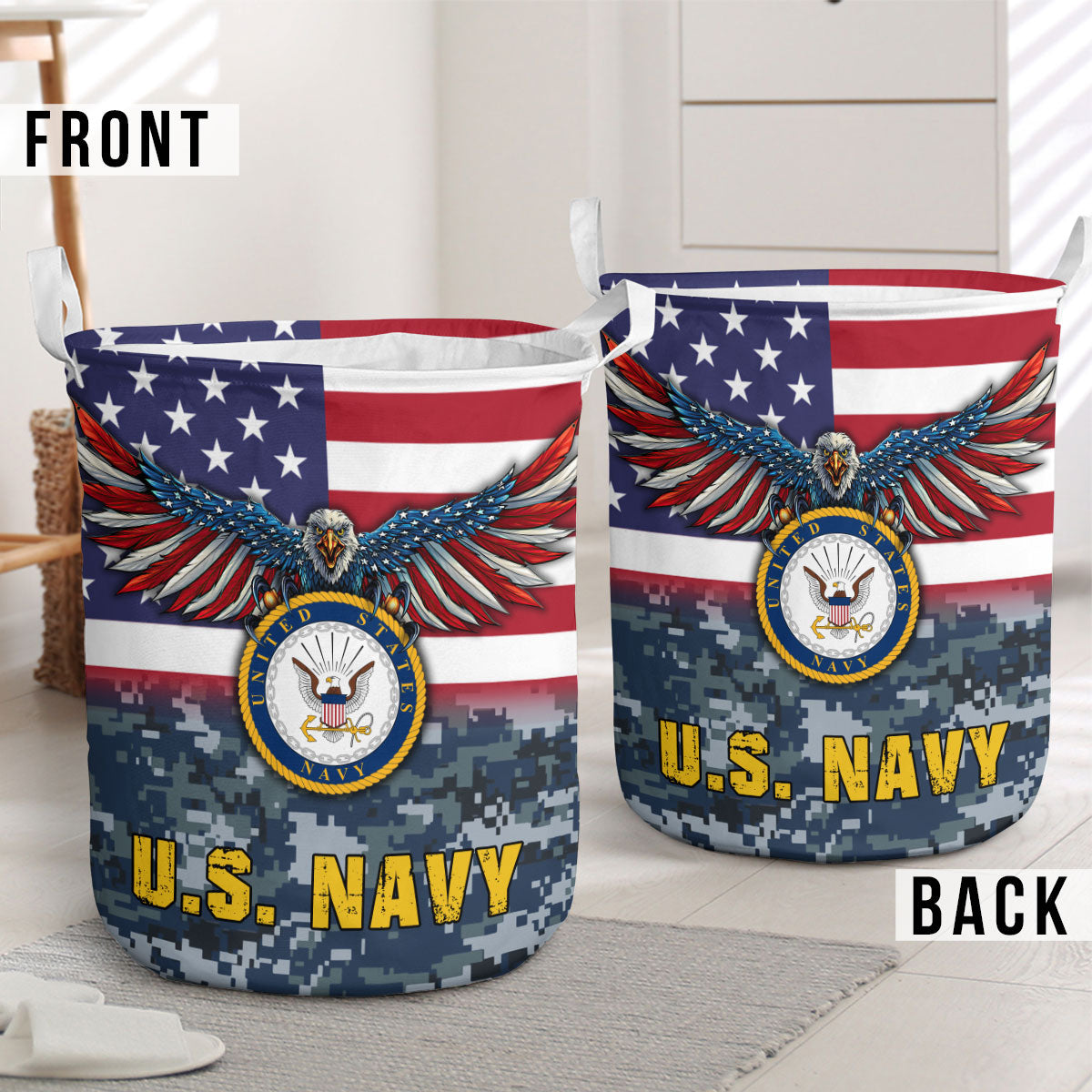 U.S. Navy Eagle Laundry Basket