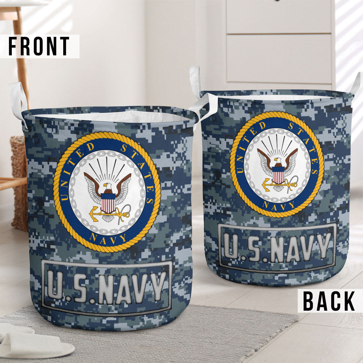 U.S. Navy Camouflage Laundry Basket