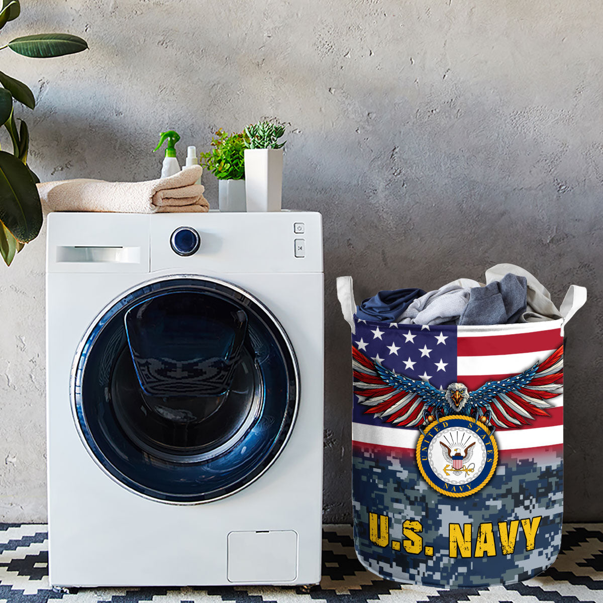 U.S. Navy Eagle Laundry Basket