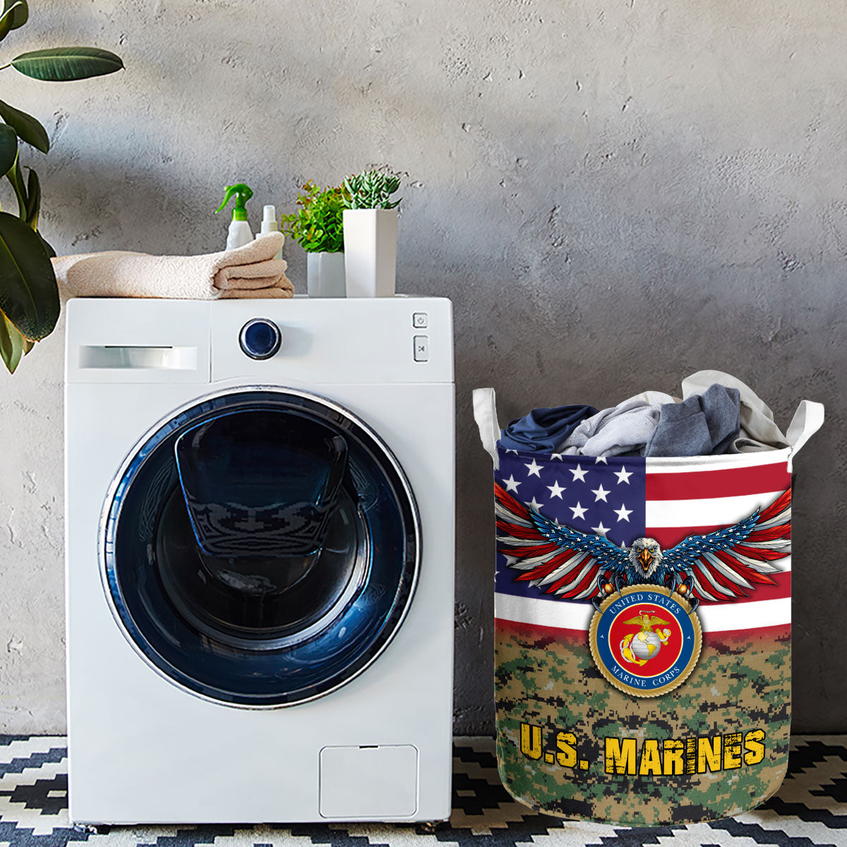 U.S. Marine Laundry Basket