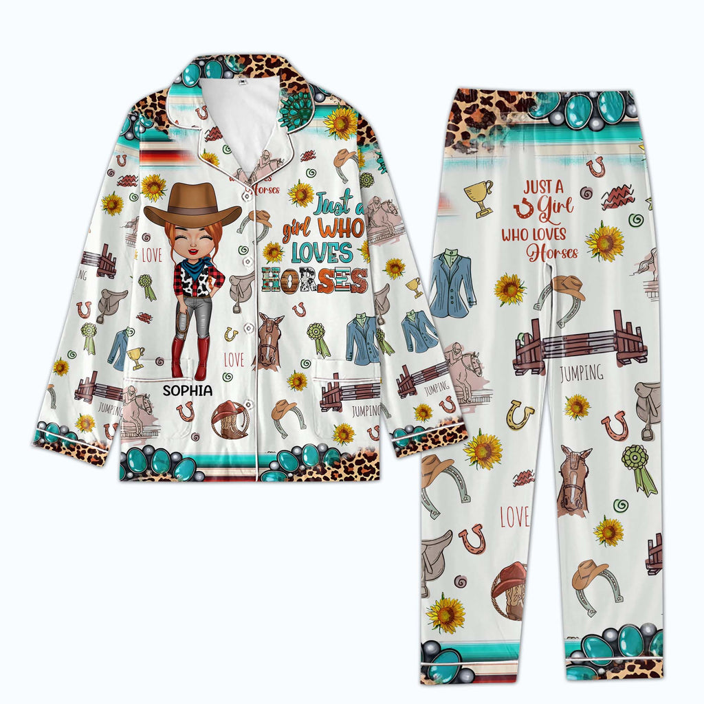 Personalized Women's Pajama Set, Gift For Cowgirls
